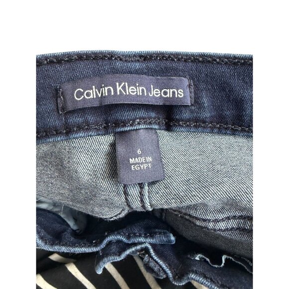 CALVIN KLEIN Dark Wash Skinny Repreve Denim Jeans Size 6 - Picture 5 of 7